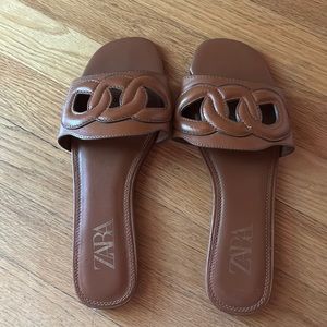 Zara tan sandals